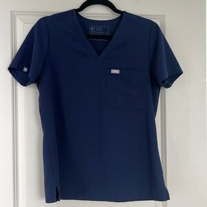 Navy Figs Scrub Top